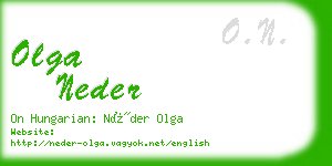 olga neder business card